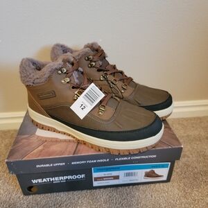 Mens Weatherproof Brown Sneaker Boots Size 12 Brand New